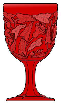 Morning Glory Ruby by L G Wright Glass