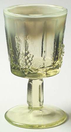 Panel Grape Vaseline Opalescent by L G Wright Glass