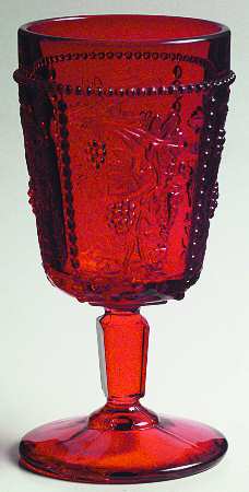Beaded Grape Ruby by L G Wright Glass