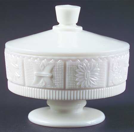 Princess Feather Milk Glass by Westmoreland