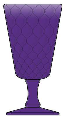 Diamond Quilted Amethyst by L G Wright Glass