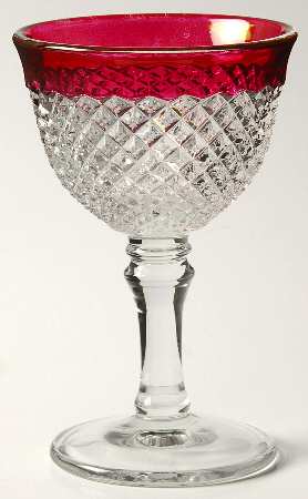 English Hobnail Ruby Flashed by Westmoreland
