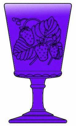 Strawberry and Currant Amethyst by L G Wright Glass