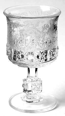 Daisy and Cube Clear (Etch) by L G Wright Glass