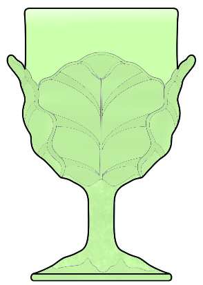 Cabbage Leaf Green by L G Wright Glass