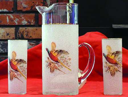 Frosted Nip Pheasant by West Virginia Glass Specialty