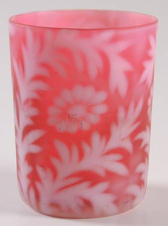 Daisy & Fern Cranberry by L G Wright Glass