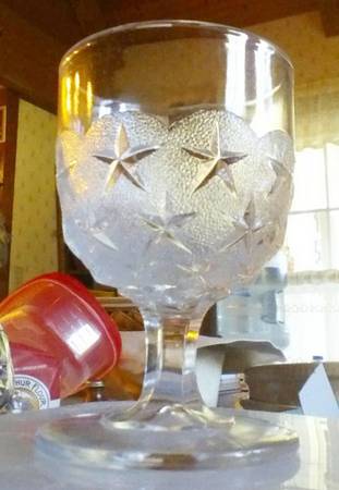Stippled Star Clear by L G Wright Glass