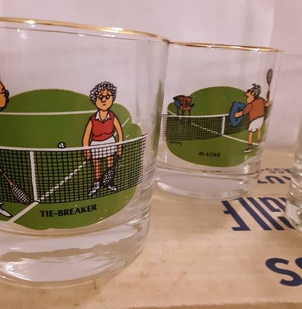 Comic Tennis by West Virginia Glass Specialty