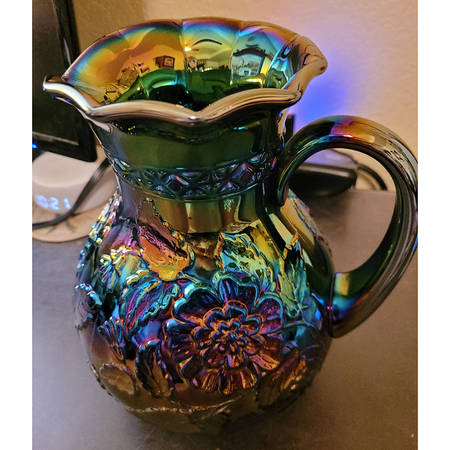 Rambler Rose Amtheyst Carnival by L G Wright Glass