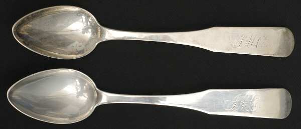 Coin Silver Flatware by Elnathan Clark Brown