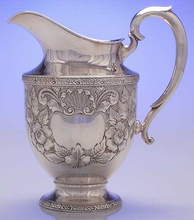 Rose Bouquet (Strl, Hlwr, Embossed Flowers&Scrolls) by Fisher Silversmiths