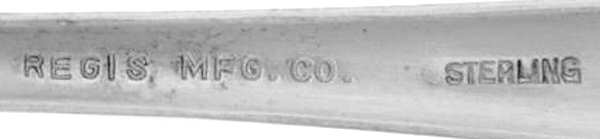 Regis Mfg Co by Flatware Backstamps