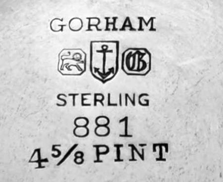 873 (Sterling, Hollowware) by Gorham Silver