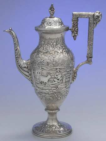 Repousse-Full Chased-Landscape by Kirk Stieff