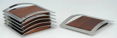 Mikko (Stainless, Wood, Hollowware) by Nambe