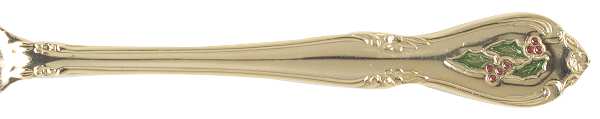 Holly Yuletide (Gold Electroplate) by Unknown Mfg Silver