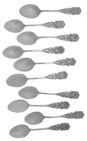 Peru Sterling Flatware by Unknown Mfg Silver